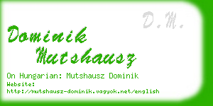 dominik mutshausz business card